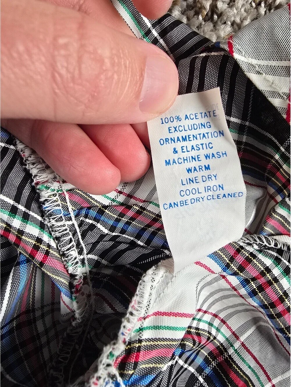 Vintage Her majesty Toddler Girls Sz 3T Tartan Plaid Collared Dress Holiday